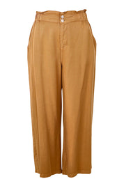Product shot of the Rio Lyocell Relaxed Pant in colour Tan, from the front