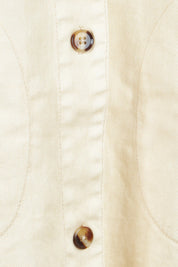 Product shot of the Dawson Denim Dress in colour Offwhite (White), detail