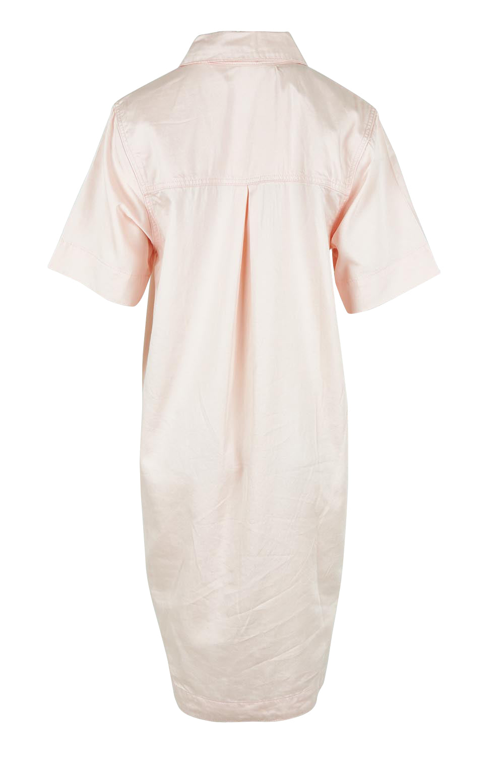 Product shot of the Dawson Denim Dress in colour Pink (Pink), from the back