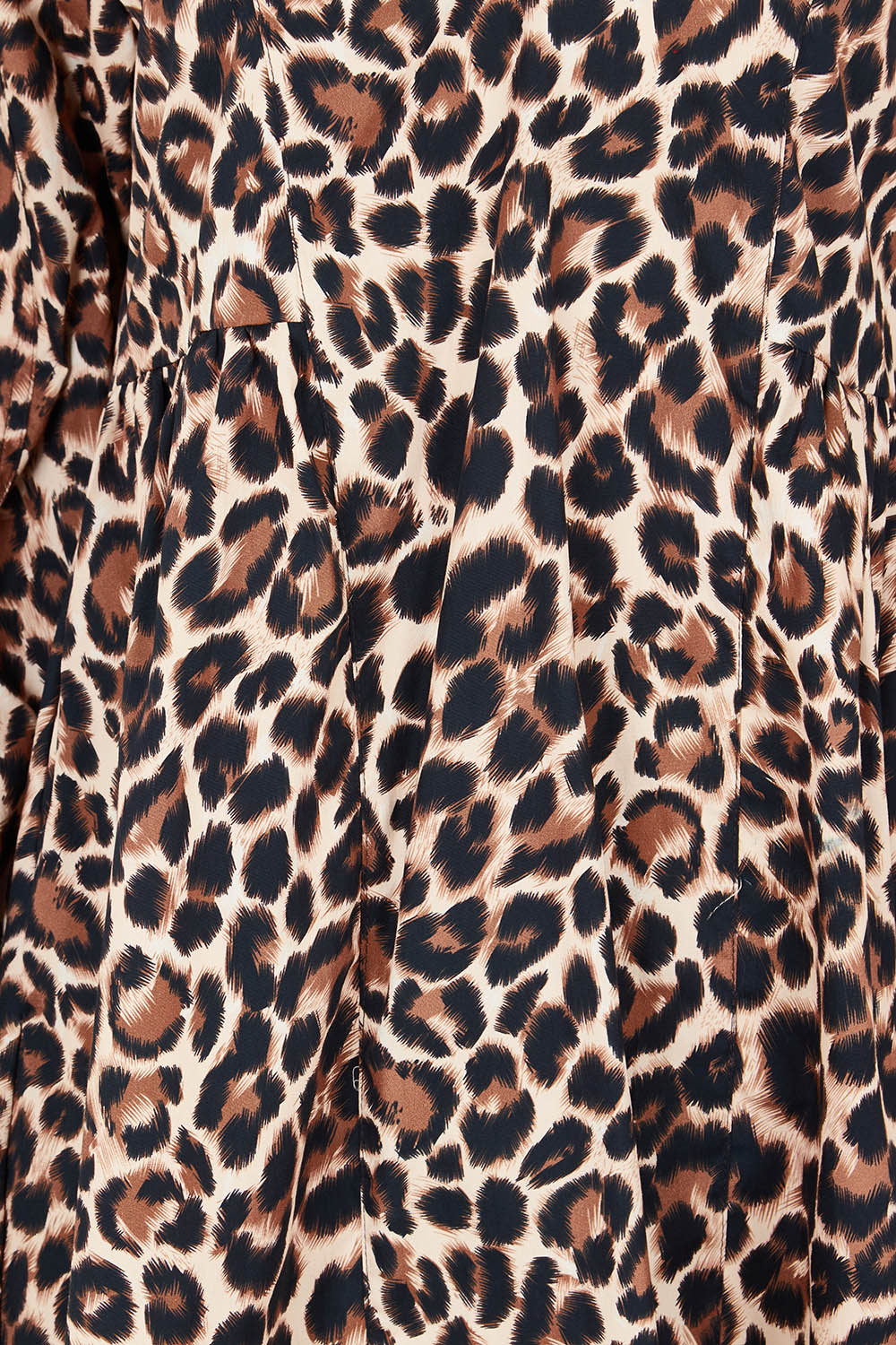 Product shot of the Chardonnay Cotton Dress in colour Leopard, detail