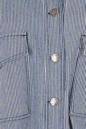 Product shot of the Cherry Denim Shirt in colour Pinstripe (Blue), detail