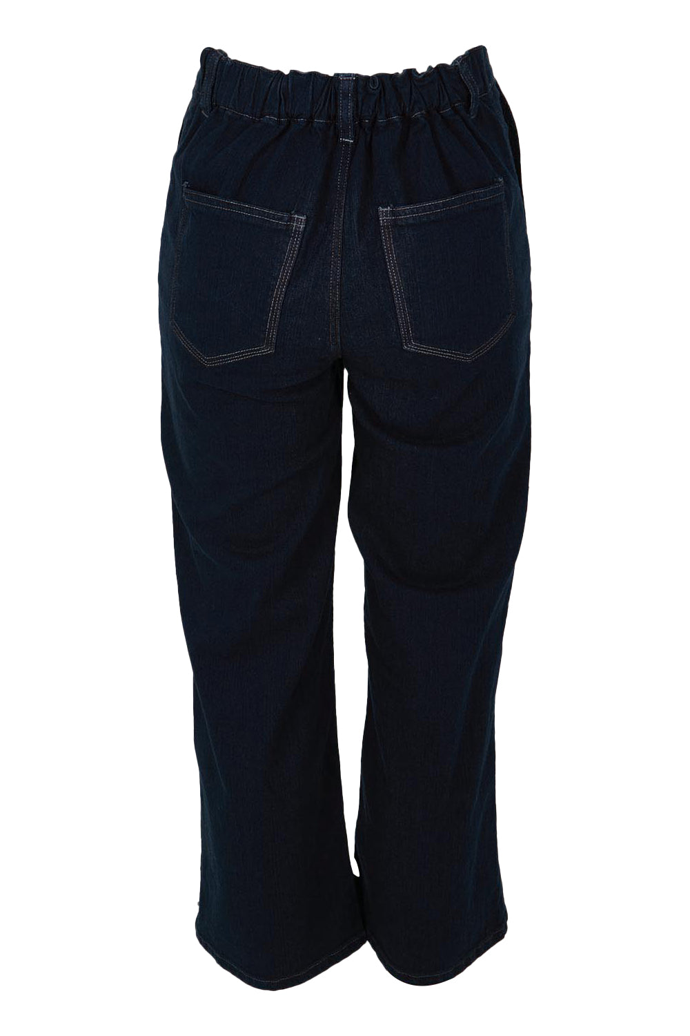 Product shot of the Easy Relax Jean in colour Bluesmoke (Blue), from the back
