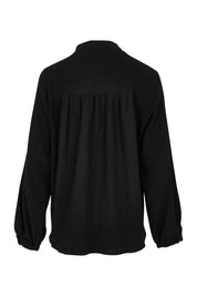 Product shot of the Marie Blouse in colour Black (Black), from the back