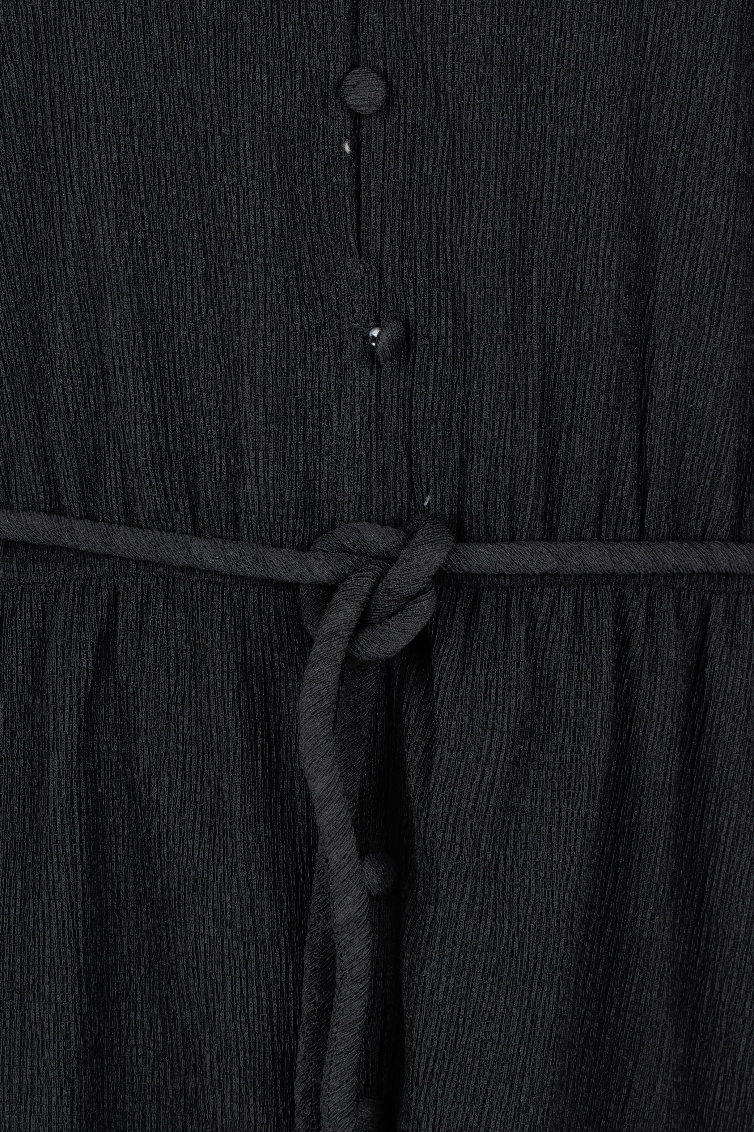 Product shot of the Anette Dress in colour Black (Black), detail