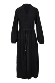 Product shot of the Anette Dress in colour Black (Black), from the front