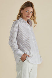 Preloved Artemis Cotton Shirt - Beigelurex