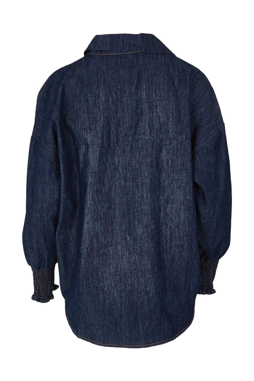 Product shot of the Sonderborg Denim Shirt in colour Darkink (Blue), from the back