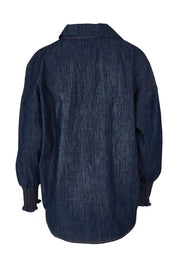 Product shot of the Sonderborg Denim Shirt in colour Darkink (Blue), from the back