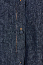Product shot of the Sonderborg Denim Shirt in colour Darkink (Blue), detail