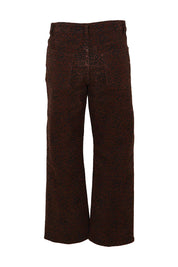 Product shot of the Steffie Relax Straight Leg Jean in colour Leopchoc, from the back