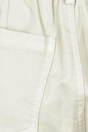 Product shot of the Carey Cotton Blend Chino Jogger in colour Stone, detail