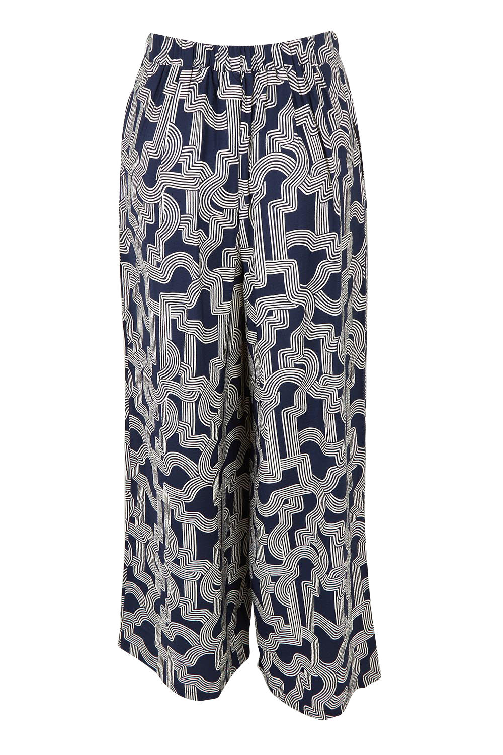Product shot of the Zander Pant in colour Navygeo (Blue), from the back
