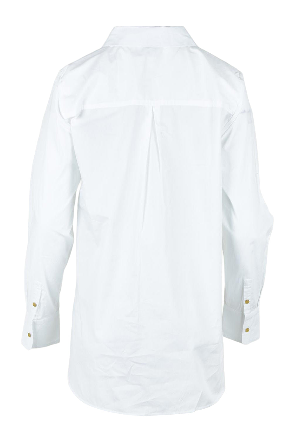 Product shot of the Shellie Cotton Poplin Shirt in colour White (White), from the back