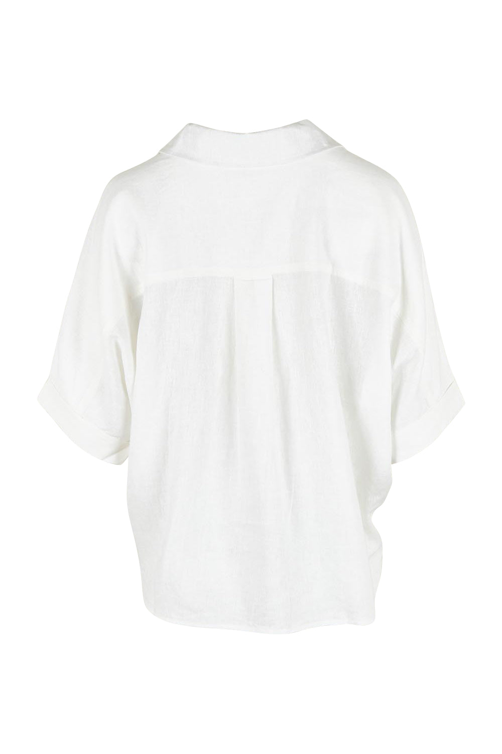 Product shot of the Lynwood Linen Blend Shirt in colour White (White), from the back