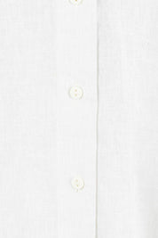 Product shot of the Lynwood Linen Blend Shirt in colour White (White), detail