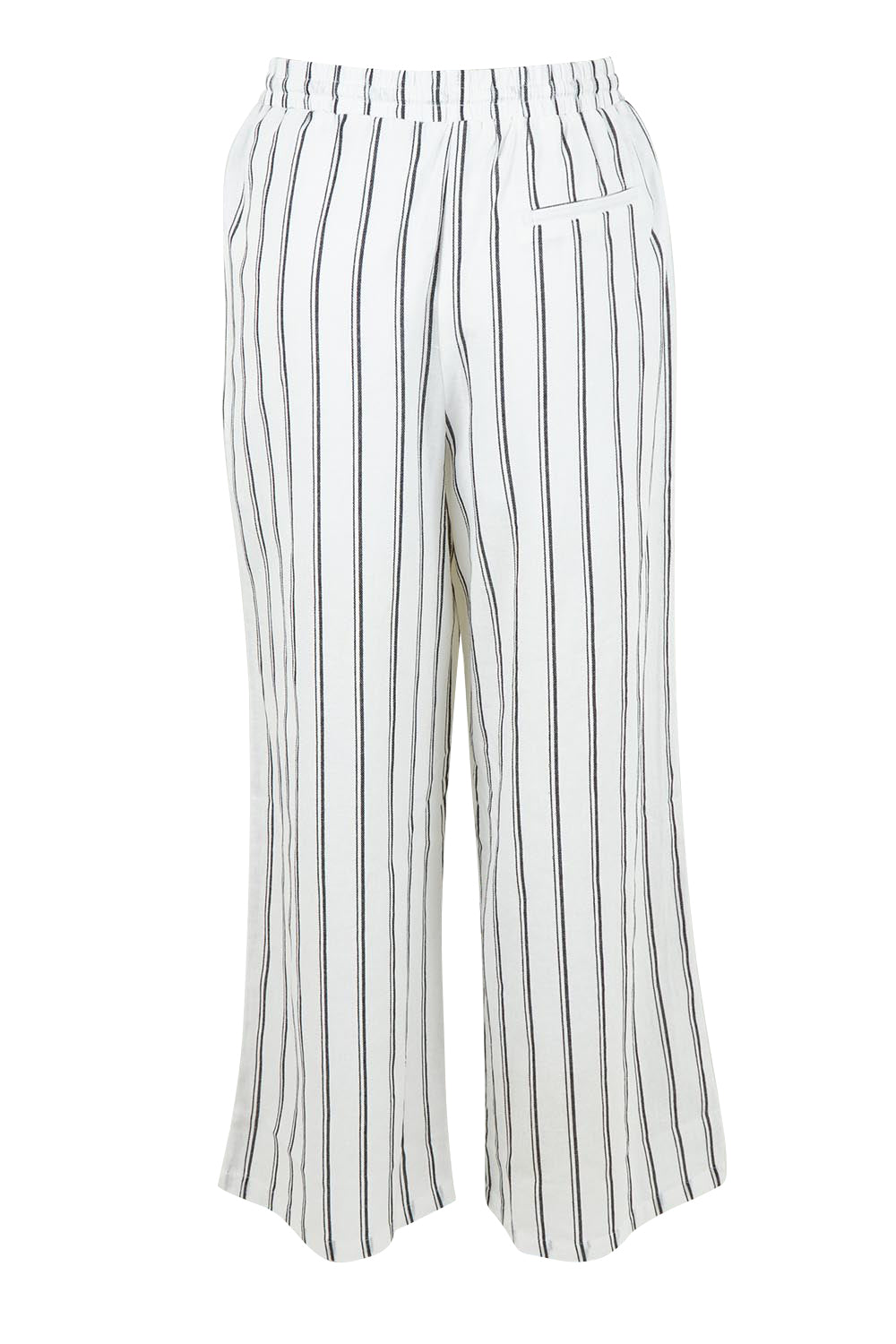 Product shot of the Zaza Relax Pant in colour Blkwhite (White), from the back