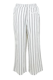 Product shot of the Zaza Relax Pant in colour Blkwhite (White), from the back