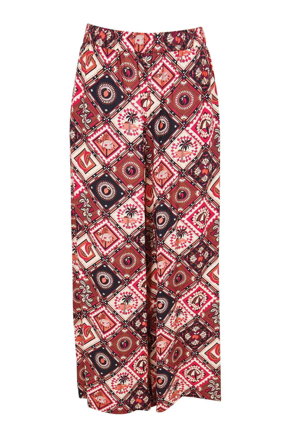 Product shot of the Sable Wide Leg Pant – Coco in colour Coco, from the front