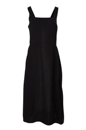 Product shot of the Tegan Midi Dress in colour Black (Black), from the front