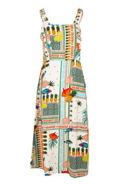 Product shot of the Tegan Midi Dress in colour Paradise, from the front