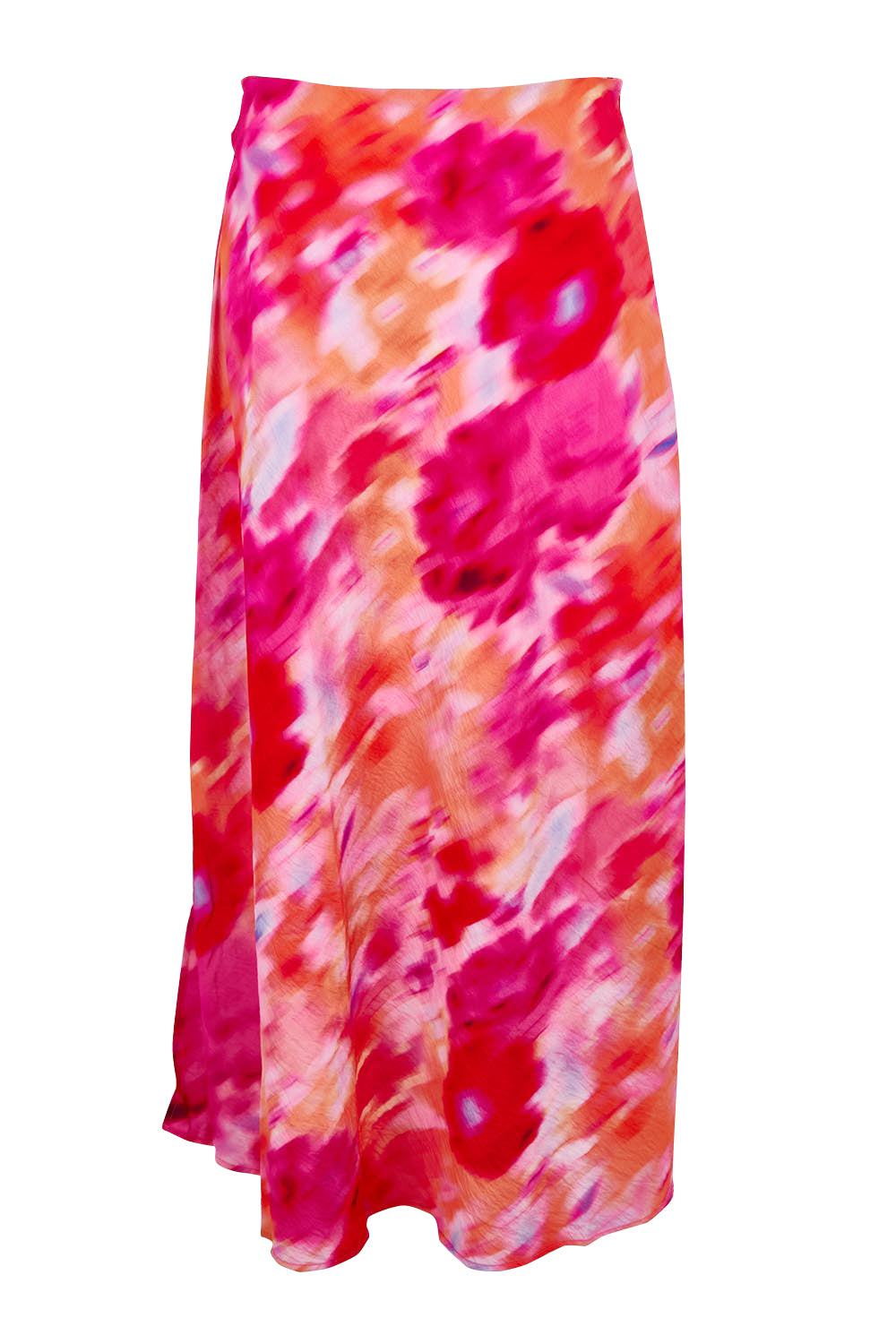 Product shot of the Mindy Skirt in colour Floral (Pink), from the front
