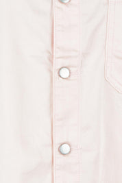 Product shot of the Saffra Short Sleeve Denim Shirt in colour Pink (Pink), detail