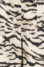 Product shot of the Saffra Relax Leg Jean – Animal in colour Animal, showing detail