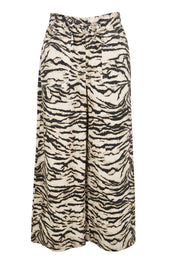 Product shot of the Saffra Relax Leg Jean – Animal in colour Animal, from the front