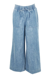 Product shot of the Saffra Relax Leg Jean in colour Midwash (Blue), from the front