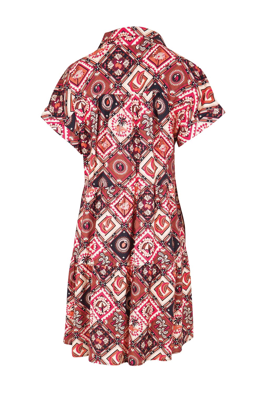 Product shot of the Copacabana Shirt Dress – Coco in colour Coco, from the back