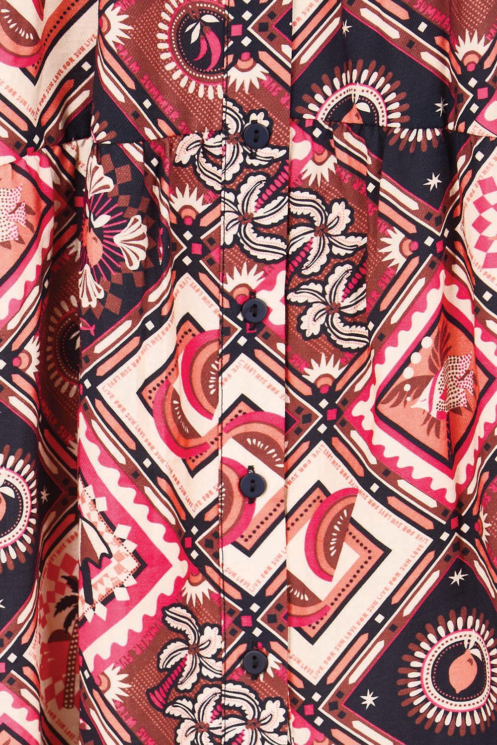 Product shot of the Copacabana Shirt Dress – Coco in colour Coco, showing detail
