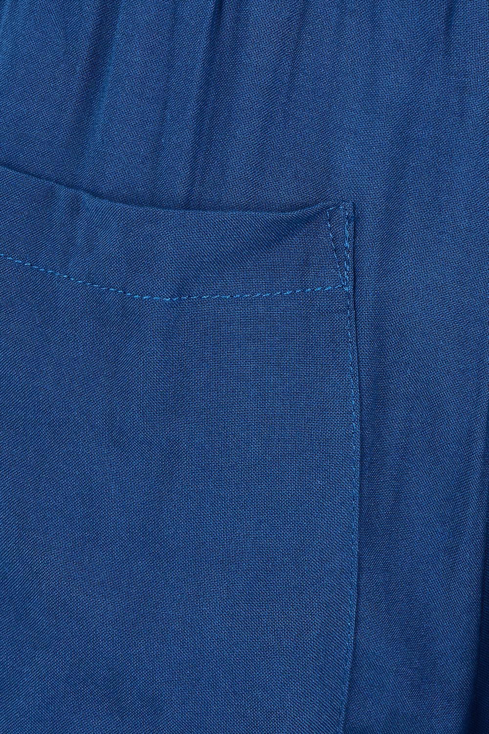 Product shot of the Rio Reef Pant in colour Navy (Blue), detail