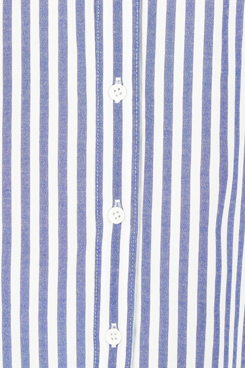 Product shot of the Romi Cotton Blend Shirt in colour Navystripe (Blue), detail