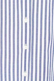 Product shot of the Romi Cotton Blend Shirt in colour Navystripe (Blue), detail