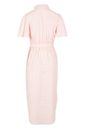 Product shot of the Immie Cotton Dress in colour Pink (Pink), from the back