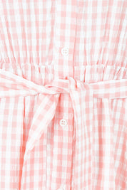 Product shot of the Immie Cotton Dress in colour Pink (Pink), detail