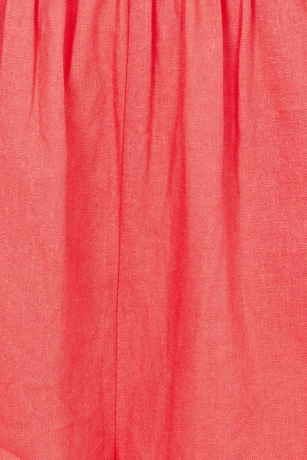 Product shot of the Seraphina Short in colour Red (Red), detail
