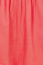 Product shot of the Seraphina Short in colour Red (Red), detail