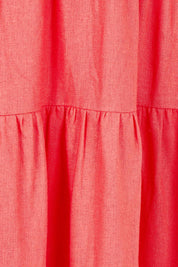 Product shot of the Sadie Dress in colour Red (Red), detail