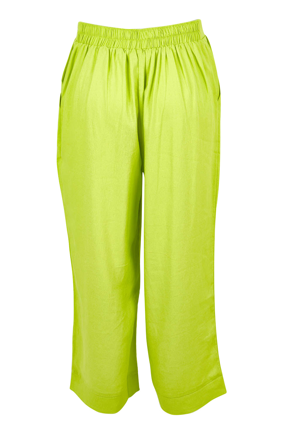 Product shot of the Parker Pant in colour Limegreen (Green), from the back