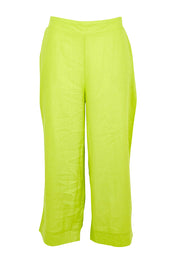 Product shot of the Parker Pant in colour Limegreen (Green), from the front