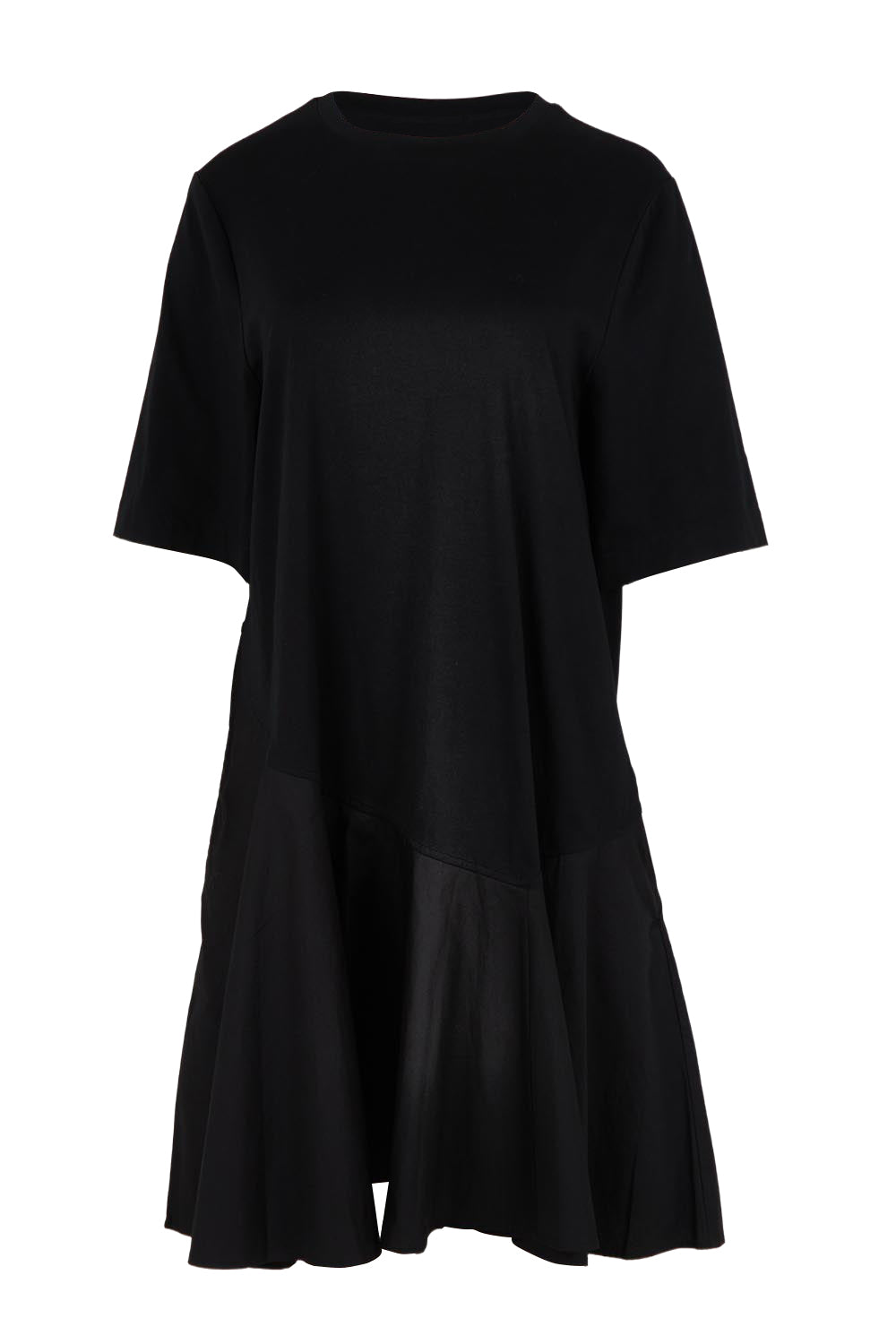 Product shot of the Cassidy Cotton Dress in colour Black (Black), from the front
