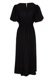Product shot of the Dahlia Dress in colour Black (Black), from the back