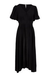 Product shot of the Dahlia Dress in colour Black (Black), from the front