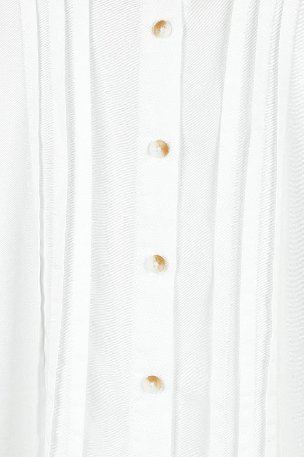 Product shot of the Lucille Lyocell Pleated Shirt in colour White (White), detail