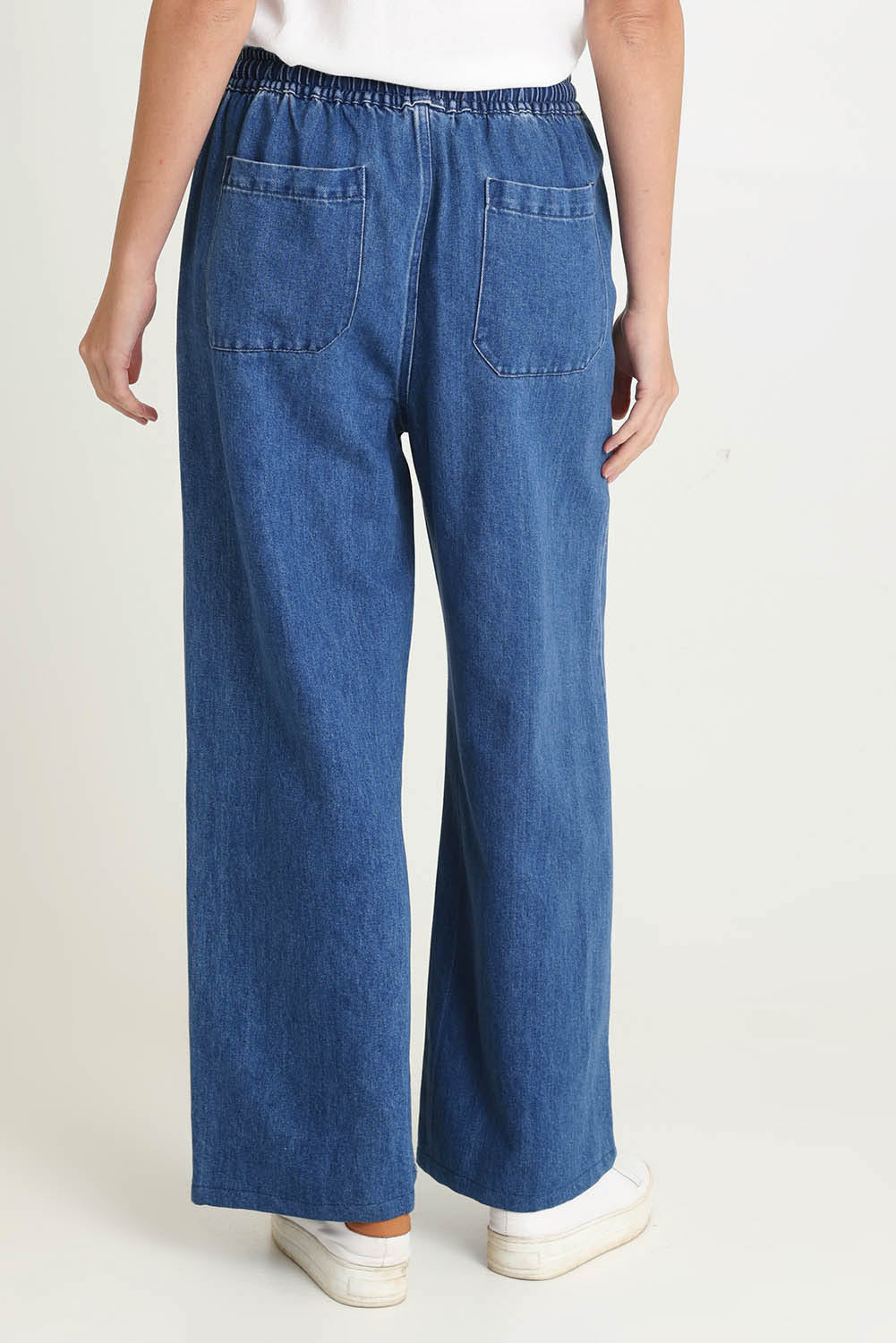 Vespa Cotton Blend Denim Jogger – Midblue