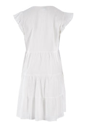 Product shot of the Skyler Dress in colour White (White), from the back