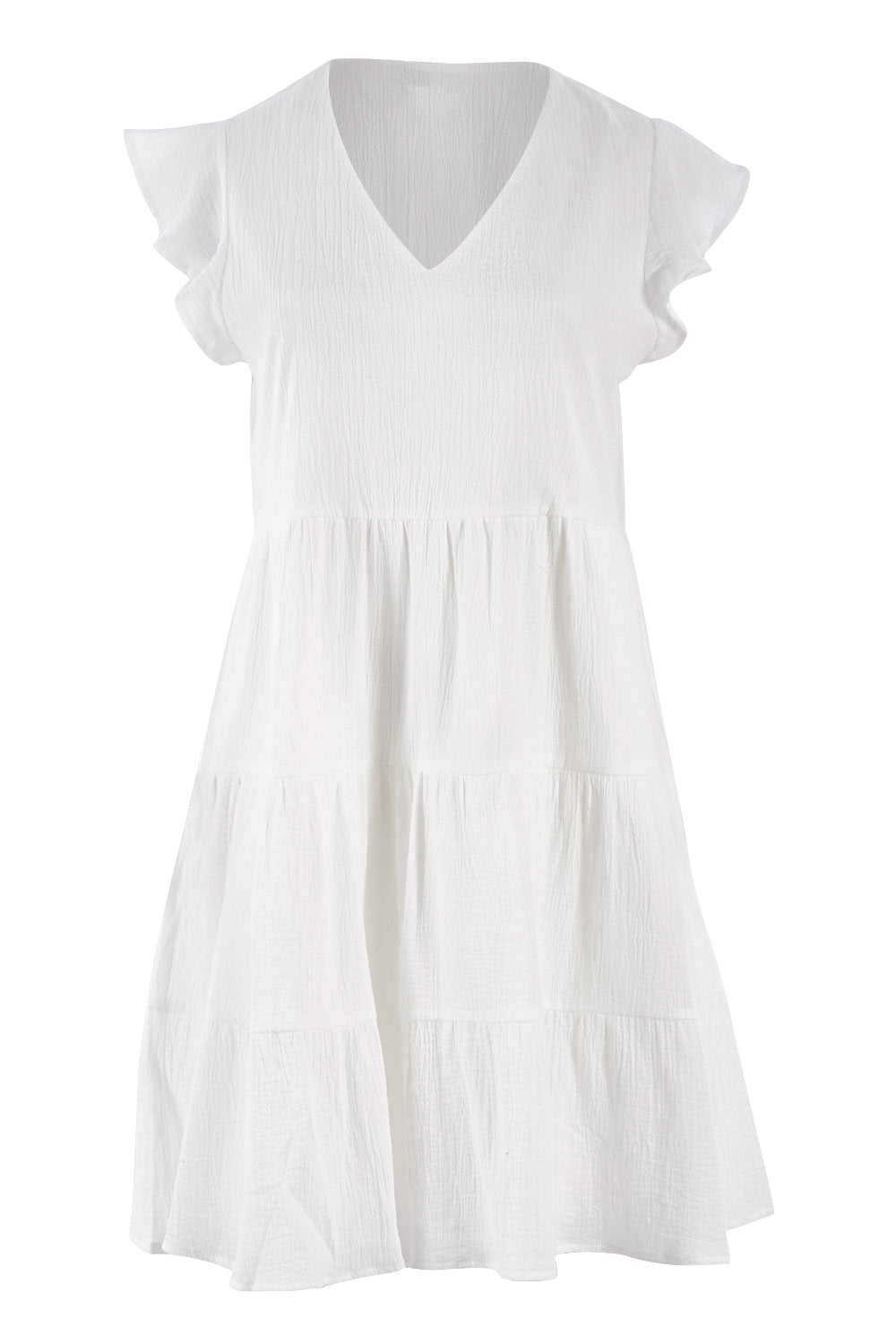 Product shot of the Skyler Dress in colour White (White), from the front