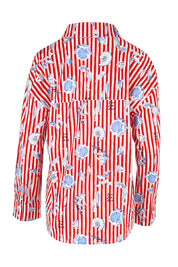 Product shot of the Amalfi Cotton Shirt – Amalfi in colour Amalfi, from the back