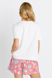 Model Genericm wearing size sample of the Amalfi Short – Amalfi in colour Amalfi, from the back